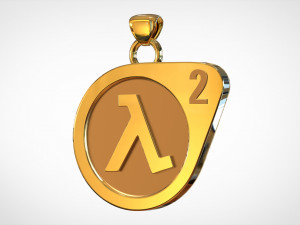 half-life 2 logo pendant 3D Model
