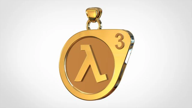 half-life 3 logo pendant 3D Model .c4d .max .obj .3ds .fbx .stl .blend 