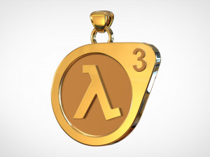 half-life 3 logo pendant 3D Model