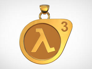 half-life 3 logo pendant 3D Model