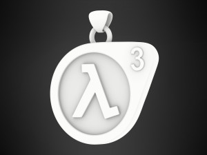 half-life 3 logo pendant 3D Model