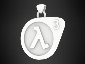 half-life 3 logo pendant 3D Model