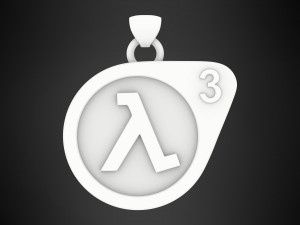 half-life 3 logo pendant 3D Model