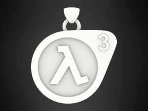 half-life 3 logo pendant 3D Model