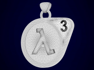 half-life 3 logo pendant 3D Model