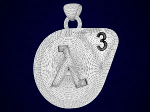 half-life 3 logo pendant 3D Model