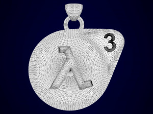 half-life 3 logo pendant 3D Model