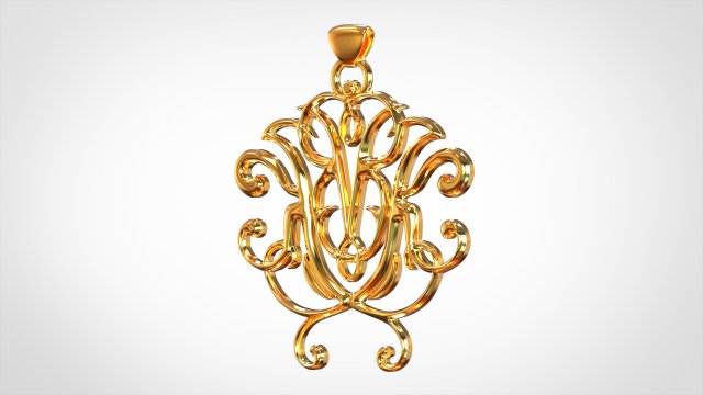 ornament pendant 3D Модель .c4d .max .obj .3ds .fbx .stl .blend 