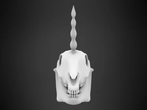 unicorn skull 3D Model
