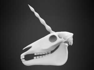 unicorn skull 3D मॉडल