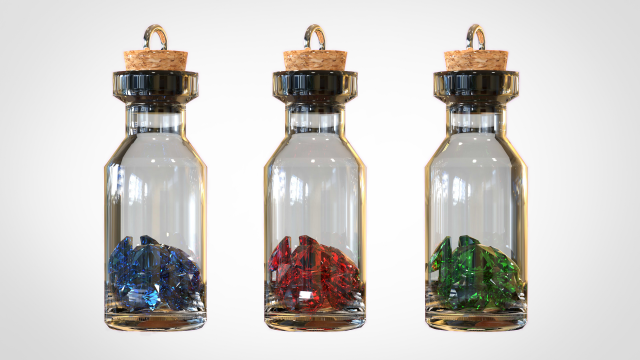 bottle pendant 3D Модель .c4d .max .obj .3ds .fbx .stl .blend