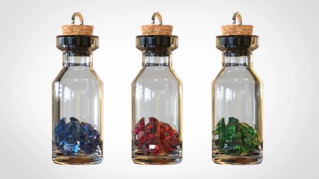 bottle pendant 3D Model .c4d .max .obj .3ds .fbx .stl .blend 