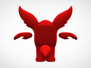 among us red werewolf 3D Model