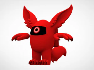 among us red werewolf 3D Model