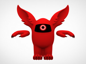 among us red werewolf 3D Модель