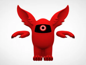 among us red werewolf 3D Model