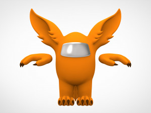 among us orange werewolf 3D-Modell
