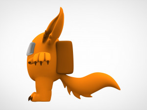 among us orange werewolf 3D-Modell