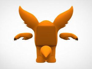 among us orange werewolf 3D-Modell