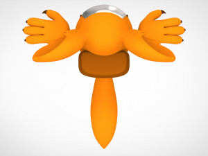 among us orange werewolf 3D-Modell