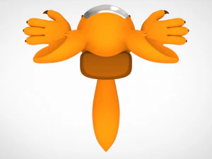 among us orange werewolf 3D Model