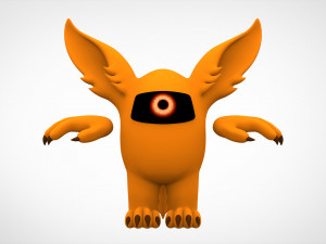 among us orange werewolf 3D-Modell