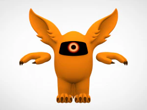 among us orange werewolf 3D Model