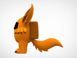 among us orange werewolf 3D-Modell