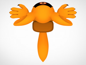 among us orange werewolf 3D-Modell