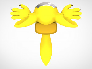 among us yellow werewolf 3D मॉडल