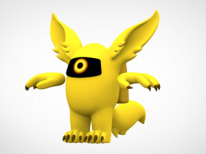 among us yellow werewolf 3D मॉडल