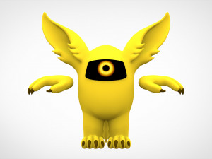 among us yellow werewolf 3D मॉडल