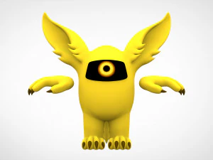 among us yellow werewolf 3D Model