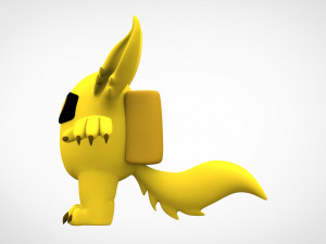 among us yellow werewolf 3D मॉडल