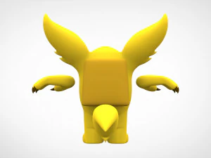 among us yellow werewolf 3D Model