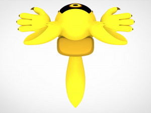 among us yellow werewolf 3D मॉडल
