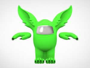 among us lime werewolf 3D Model