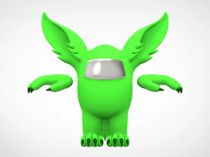 among us lime werewolf 3D Model