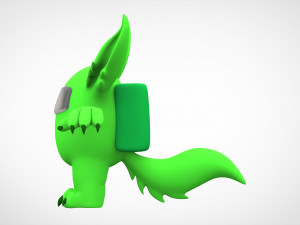 among us lime werewolf 3D Model