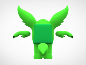 among us lime werewolf 3D Model