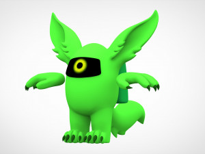among us lime werewolf 3D Model
