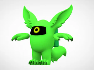 among us lime werewolf 3D Model