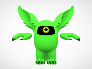 among us lime werewolf 3D Model