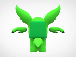 among us lime werewolf 3D Model