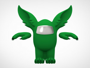 among us green werewolf 3D-Modell