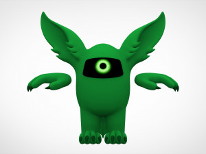 among us green werewolf 3D-Modell