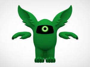 among us green werewolf 3D Model