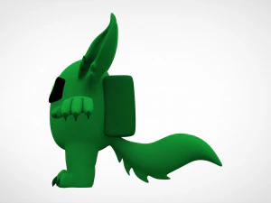 among us green werewolf 3D Model