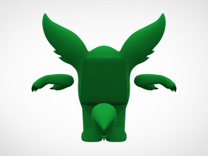 among us green werewolf 3D-Modell
