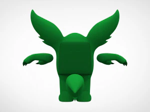 among us green werewolf 3D Model